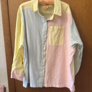 MARBLE Pastel Colorblock Blouse